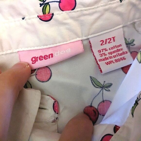 Toddler Shirt White with Cherries NEW - Picture 3 of 5